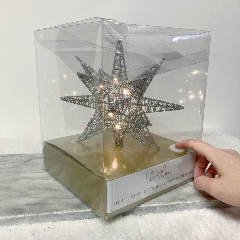 Christmas Tree Star Topper LED Light Up New